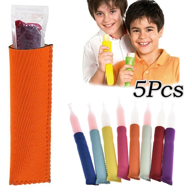 5 шт./компл. цветной неопреновый держатель для леденцов морозильная камера