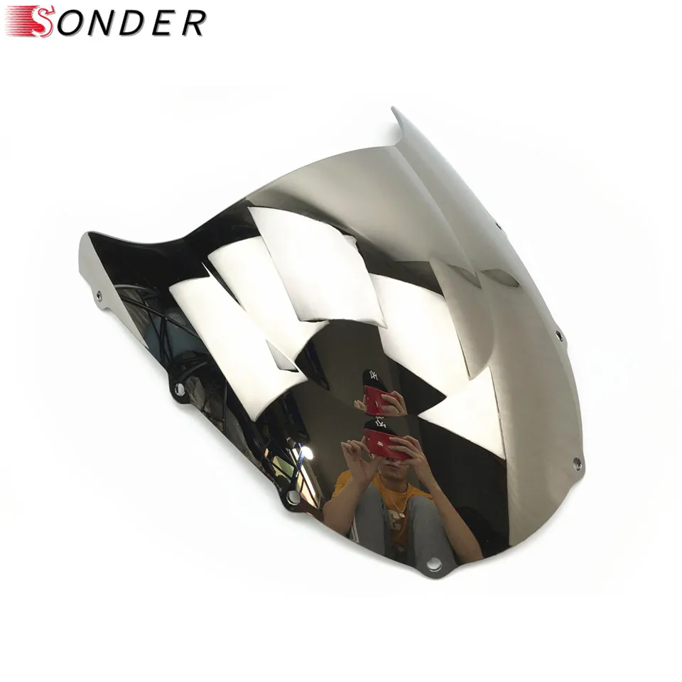 Лобовое стекло мотоцикла с двойными пузырьками ZX 9R 98 99 для Kawasaki NINJA ZX9R 1998 1999 Черное