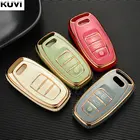 Роскошный ТПУ чехол для автомобильного ключа чехол для Audi A1 A3 8V A4 B8 B9 A5 A6 C7 A7 A8 Q3 Q5 Q7 S4 S6 S7 S8 R8 TT держатель аксессуары