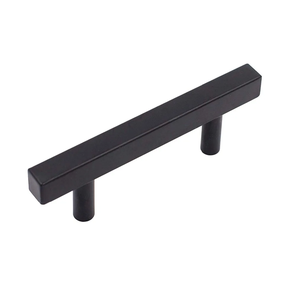 1 Pack Kitchen Cabinet Handles J22BK Square T Bar Stainless Steel Drawer Handles Cabinet Hardware Cabinet Pulls Cabinet Knobs