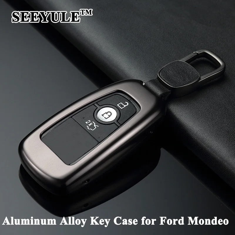 

Роскошный роскошный чехол для автомобильного ключа SEEYULE из алюминиевого сплава, чехол для дистанционного ключа, Защитная сумка для хранени...