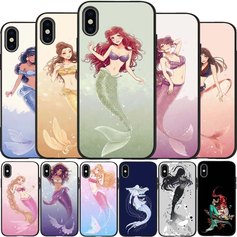 Чехол русалка для Apple iPhone 12 Mini 11 Pro XS Max XR X 8 7 6 6S Plus 5 фотоэлементов | Мобильные