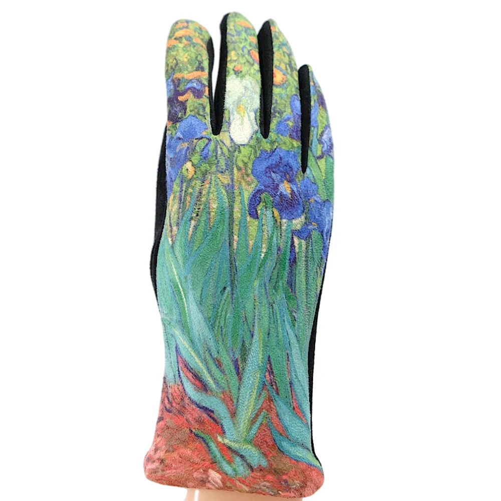 

World famous oil painting suede gloves