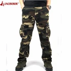 Брюки-карго мужские камуфляжные, мешковатые боевые штаны в стиле милитари, повседневные хлопковые брюки с множеством карманов, армейские тактические штаны, большие размеры 44