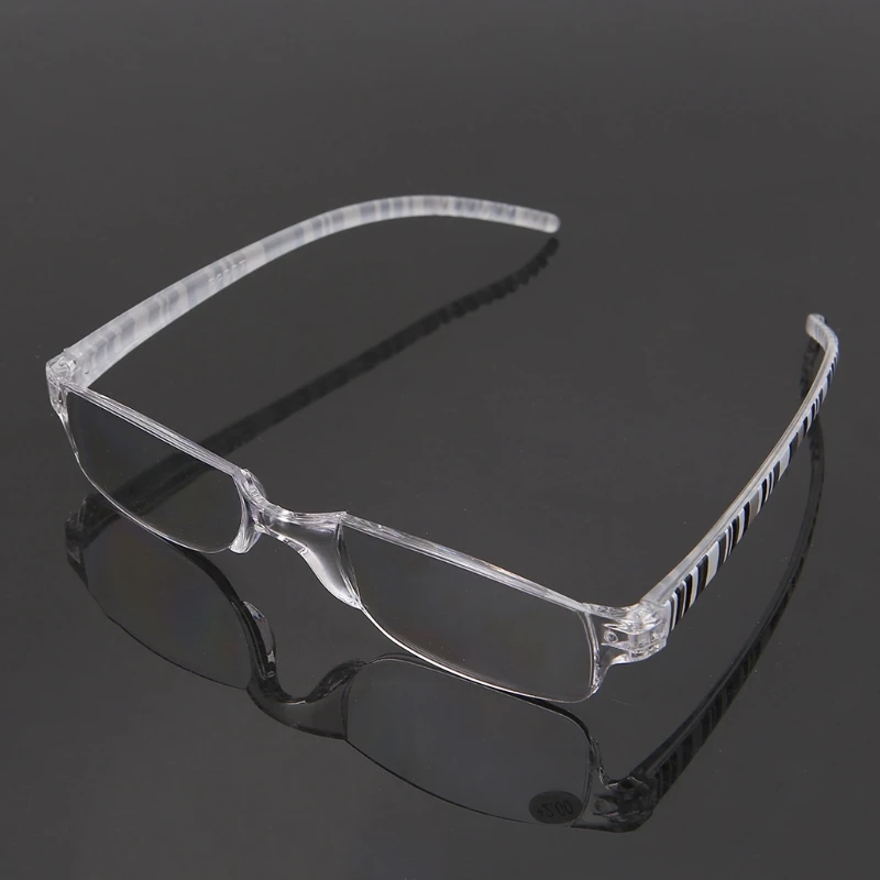 

Unisex Clear Stripe Rimless Flexible Reading Glasses Eyewear Reader +1.00 ~+4.00 PXPB