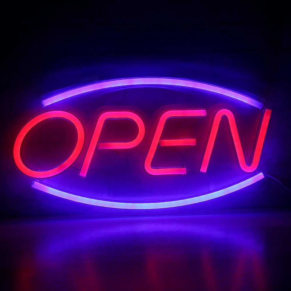 

2021 OPEN LED Light Bar Party Christmas Visual Artwork Neon Sign for Shop Window Art Wall Decor USB Powered