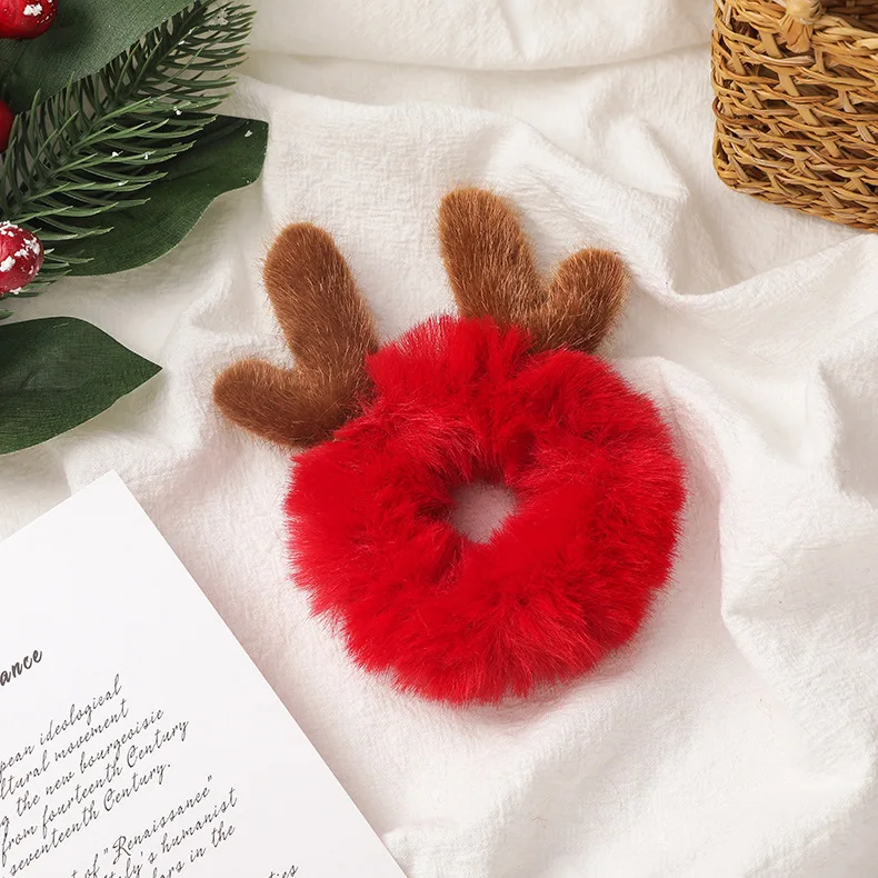 2021 Рождественская бархатная резинка для девочек зимняя эластичная волос