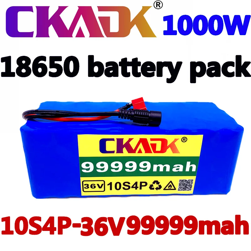 

18650 Battery 36v 10s4p 99999ah 1000w High Power 18650 Lithium Battery Pack Ebike Electric Bicycle Bicycle Scooter 20abms