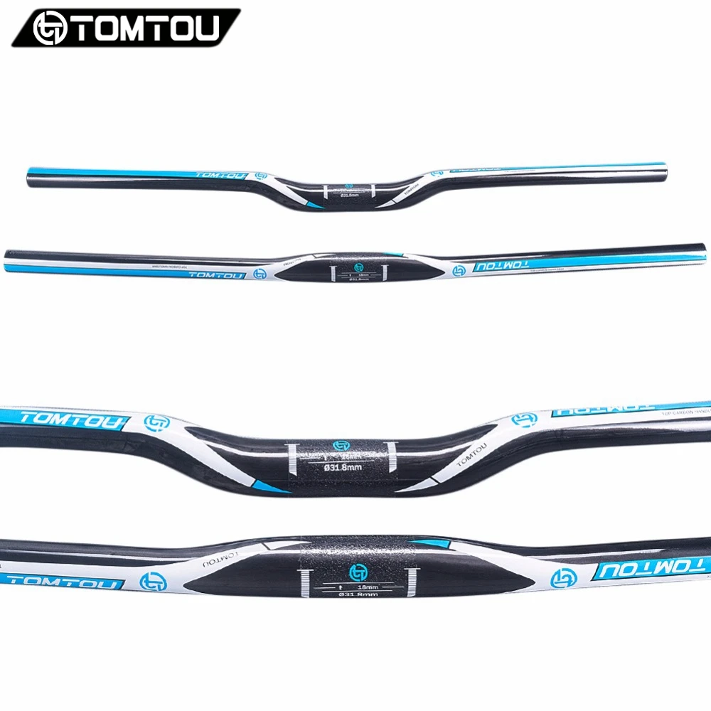 TOMTOU полностью UD углеродное волокно руль для велосипеда MTB руль для велосипеда Горные части 31,8*580-760 мм-TF8T06