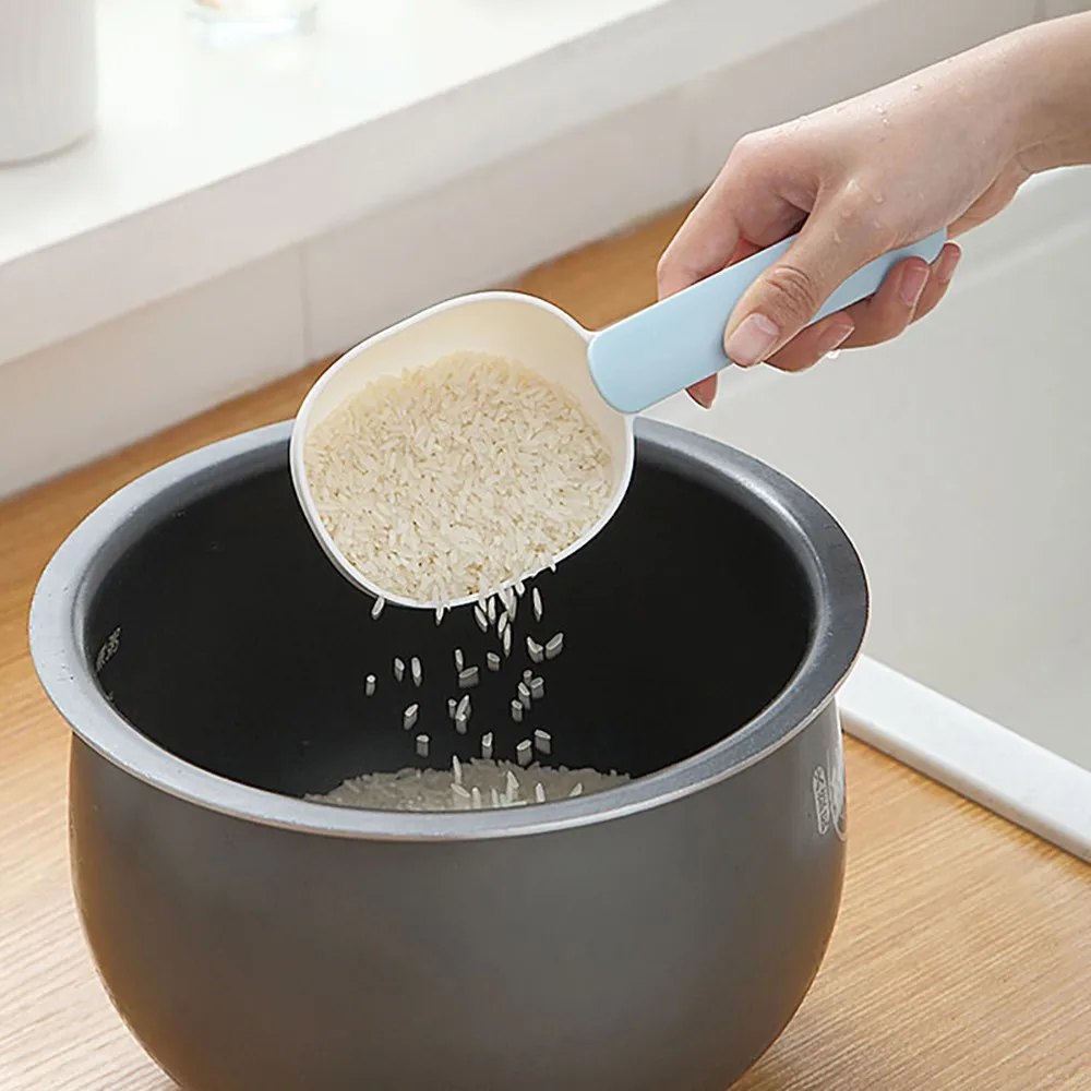 

Multi-Function Food Scoop With Plastic Sealing Clip Tablespoon Measuring Scoops Rice Spoon Grain Shovel Measuring Flour Scoops