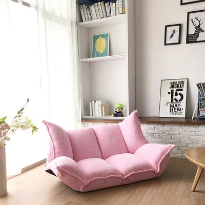 Pink Складной регулируемый пол мебель лежащий футон диван кровать пуф дети шезлонг кресло матрас гостиная кресло мешок - Цвет: Pink