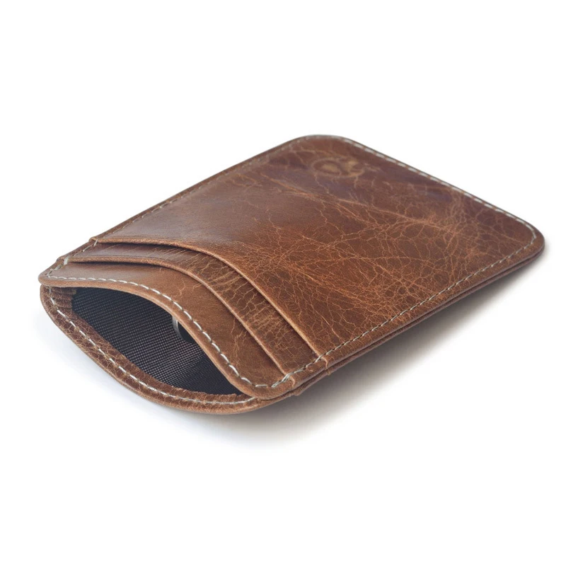 Новинка чехол из натуральной кожи в стиле ретро для банковских карт тонкий мини