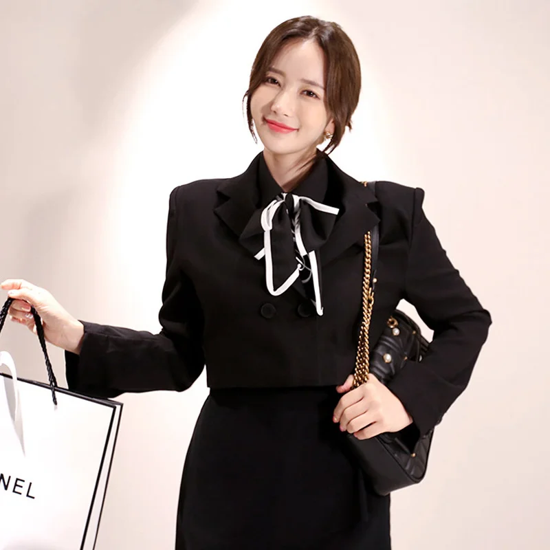 Casual Suit Jacket Fall 2020 New Korean Style Ol Light Mature Woman Shenfan High Waist Lace Two-piece Set Rac | Женская одежда