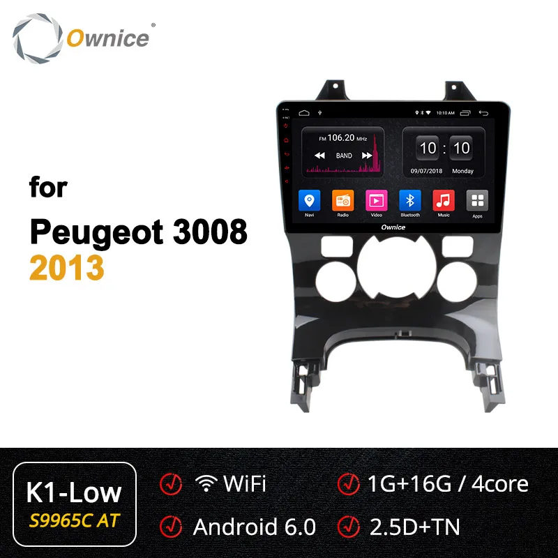 S9965-2 K1 LOW Ownice k3 k5 k6 Android 9,0 Octa Core Автомобильный мультимедийный DVD плеер для PEUGEOT 3008 2013 2Din радио 4 аппарат не привязан к оператору сотовой связи DSP 360 панорама оптического волокна - Цвет: S9965-2 K1 LOW
