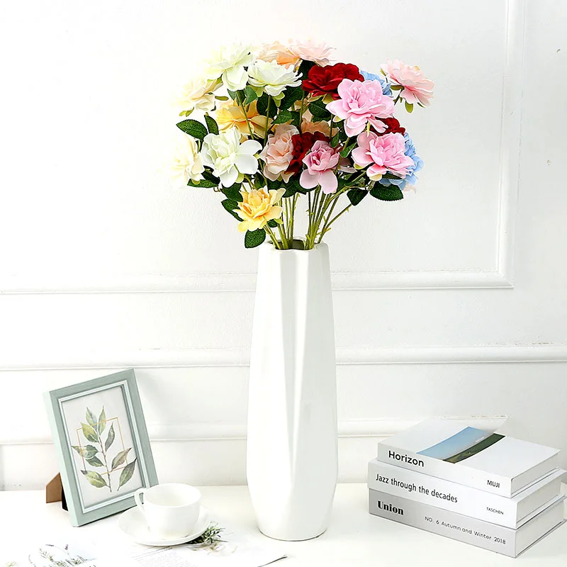 Искусственные красные цветы азалии 9 см высококачественные устойчивые к