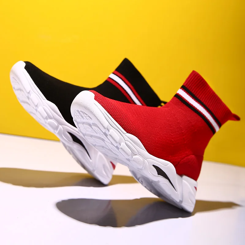 Ботинки детские Осенние дышащие красные | Детская одежда и обувь