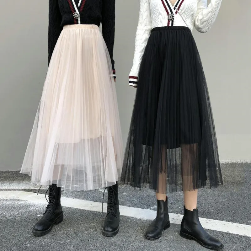 Fdfklak Mori стильные женские юбки на осень и зиму новая Студенческая Весенняя длинная юбка с высокой талией