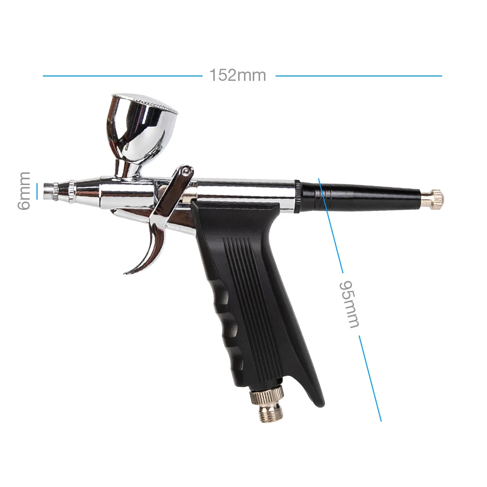 

0.2/0.3/0.5mm Double Action Spray Gun Trigger Airbrush Set With Tips 3 Cups Spray Gun Model Air Brush For Nail Tool Tattoo Art