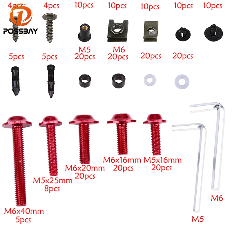Posbay Железный мотоцикл обтекатель болт крепежная деталь лобовое стекло мотоцикла