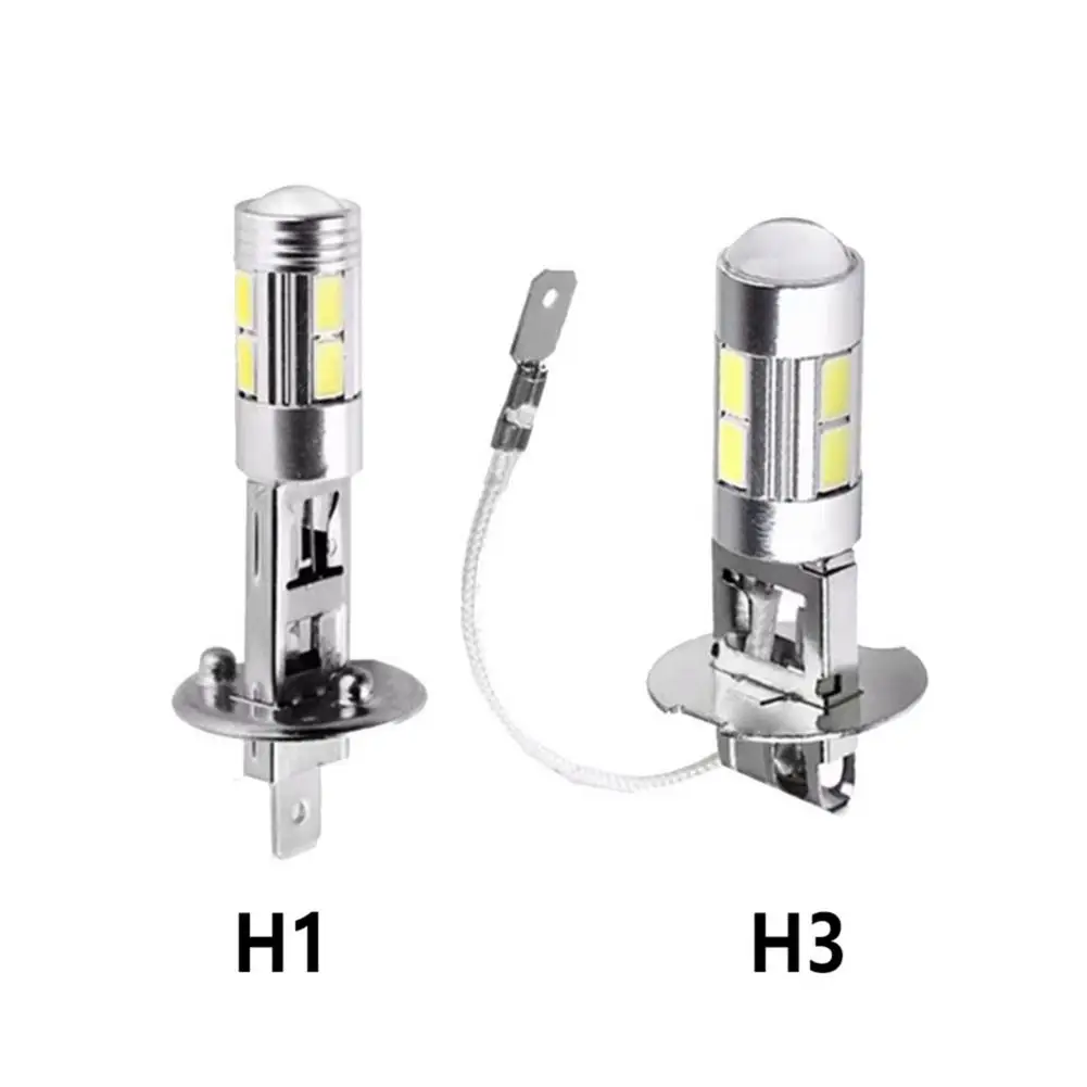 

4Pcs H3 H1 5630 10SMD 6000K DC 12V LED Car Fog Lamp Headlight Lamps High Brightness Bulb Motorcycle Lamp Car Accessories