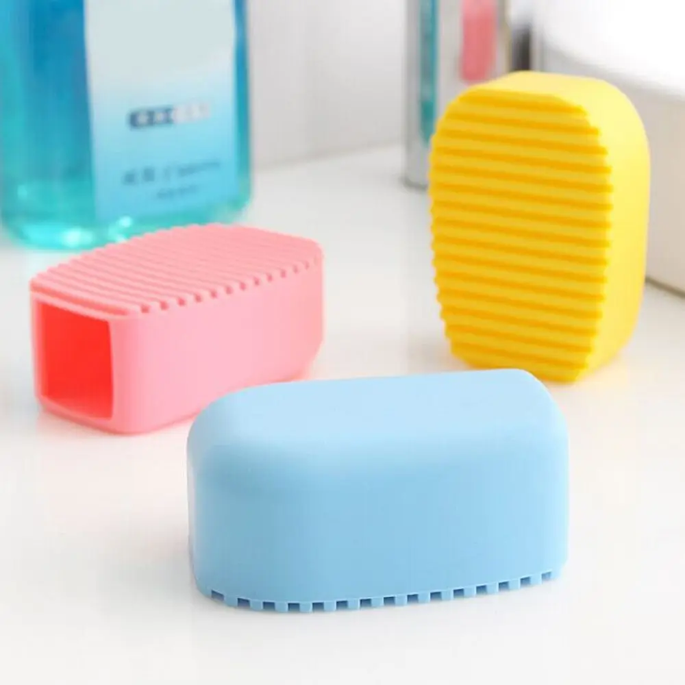 

Silicone Cleaning Brush Laundry Washing Flexible Scrub Brush Hand-held Mini Anti Skid Washboard Clothes Cleaner Cleaning Tools
