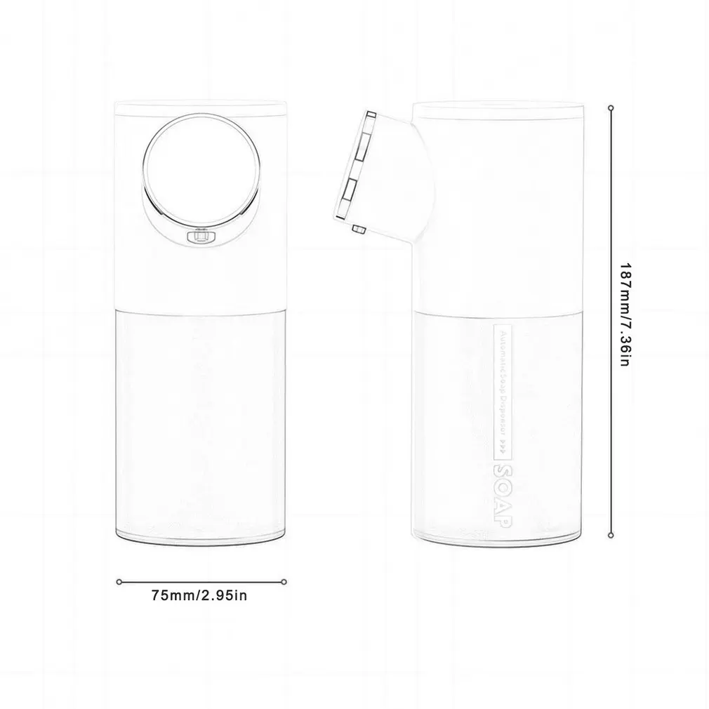 

Automatic Soap Dispenser USB Rechargeable 320ml Liquid Soap Dispenser Digital Display Foam Hand Sanitizer Machine