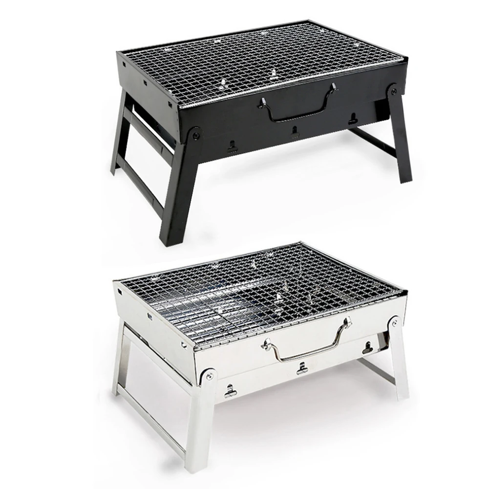 

Outdoor Portable Stainless Steel BBQ Grill Home Mini Folding Barbecue Grill Camping Picnic Cooking Tools Accessories