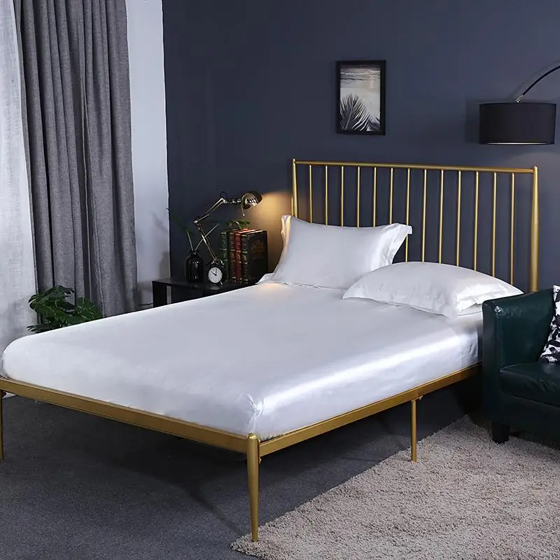 

30 Luxury Satin Imitation Silk Feel Fitted Sheet Silky Mattress Cover With Four Corners Elastic Bed Sheets+Pillowcase 3PCS