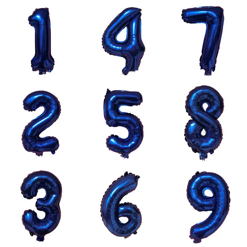 32 дюйма шара с цифрой 1st День Рождения украшения для детей 18 цифры синие воздушные