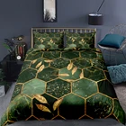 Комплект постельного белья с 3D сотами, пододеяльник с принтом листьев, мягкий пододеяльник 200x200, одинарный, двойной, Королевский, двойной домашний текстиль