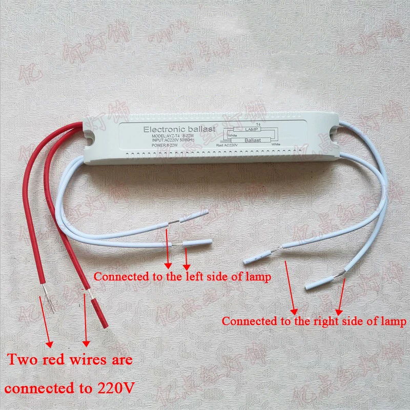AC220V T4 T5 Electronic Ballast for Lens Headlight Mirror Painting Front Light Fluorescent Tube LED Eye Protection Lamp 8W-22W
