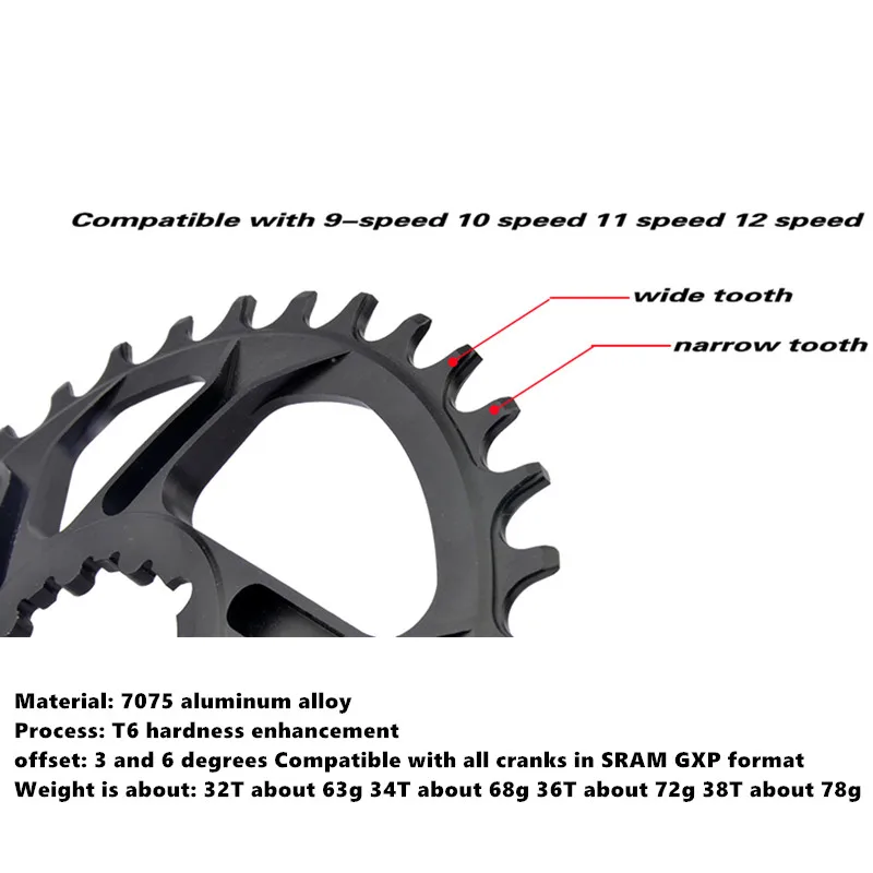 Звезда для горного велосипеда узкая широкая звезда 30T 32T 34T 36T 38T SRAM GXP XX1 X9 XO X01 gx Eagle NX