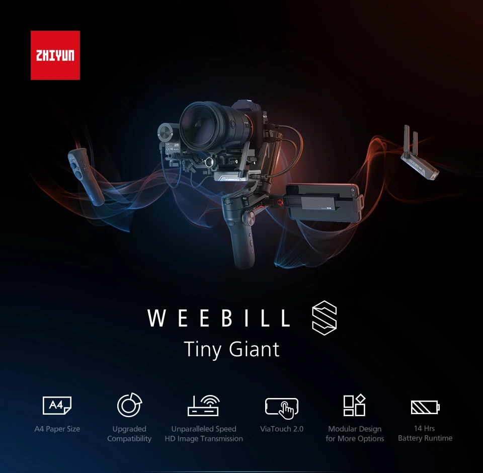 Zhiyun Weebill S/лабораторный кран с 3-осевому гидростабилизатору Камера стабилизатор для sony A7M3 A6500 Panasonic GH4 GH5 беззеркальных цифровых зеркальных VS Ronin Sc кран 2