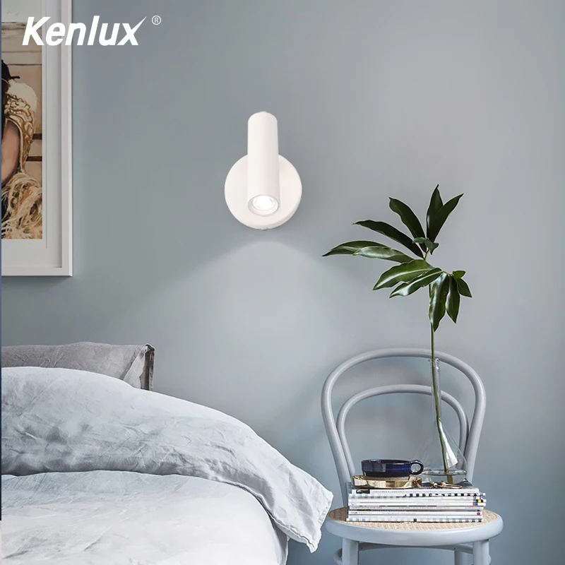 Светодиодный настенный светильник Kenlux с выключателем комнатное освещение для