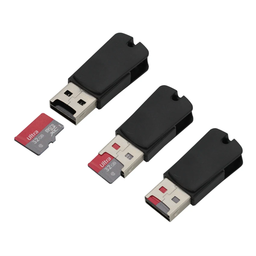 2-в-1 Micro USB 2 0 OTG адаптер + SD TF кардридер для Android телефонов внешний портативный