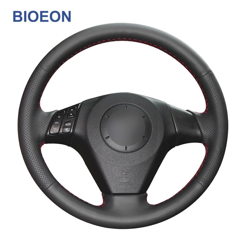 

Black PU Artificial Leather Hand Sewing Car Steering Wheel Covers Braid for Mazda 3 Axela Mazda 5 Mazda 6 Atenza MPV 2004-2006