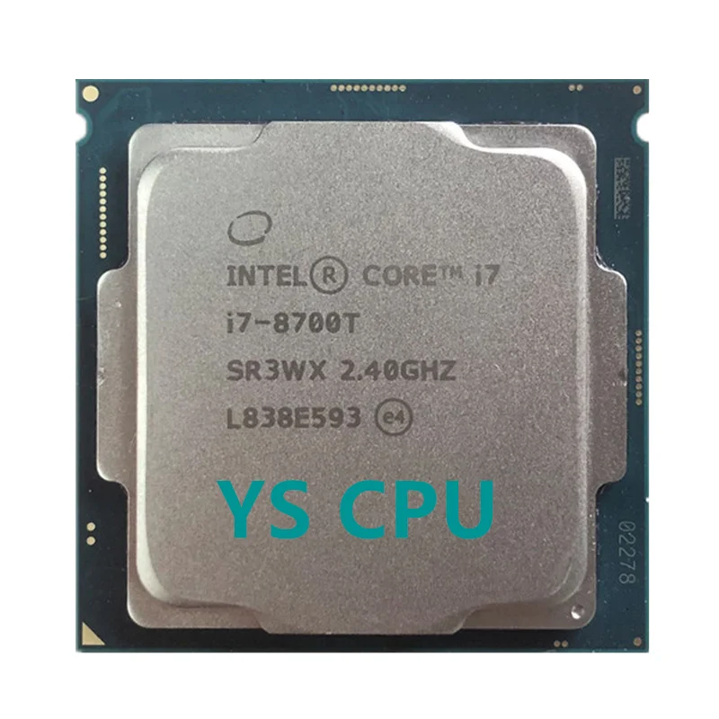 

Процессор Intel Core i7-8700T i7 8700T 2,4 ГГц шестиядерный двенадцатипоточный ЦПУ 12 МБ 35 Вт LGA 1151