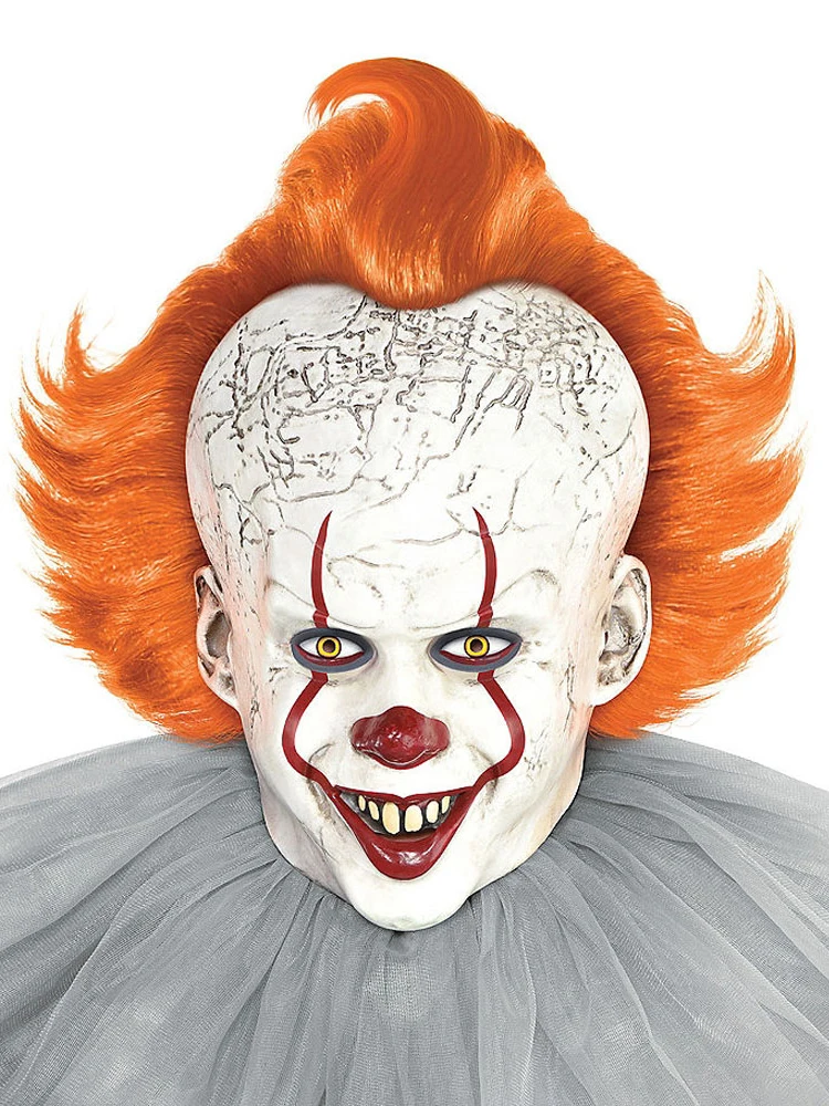 Маска Джокера страшный латексный шлем клоуна для косплея реквизит карнавала