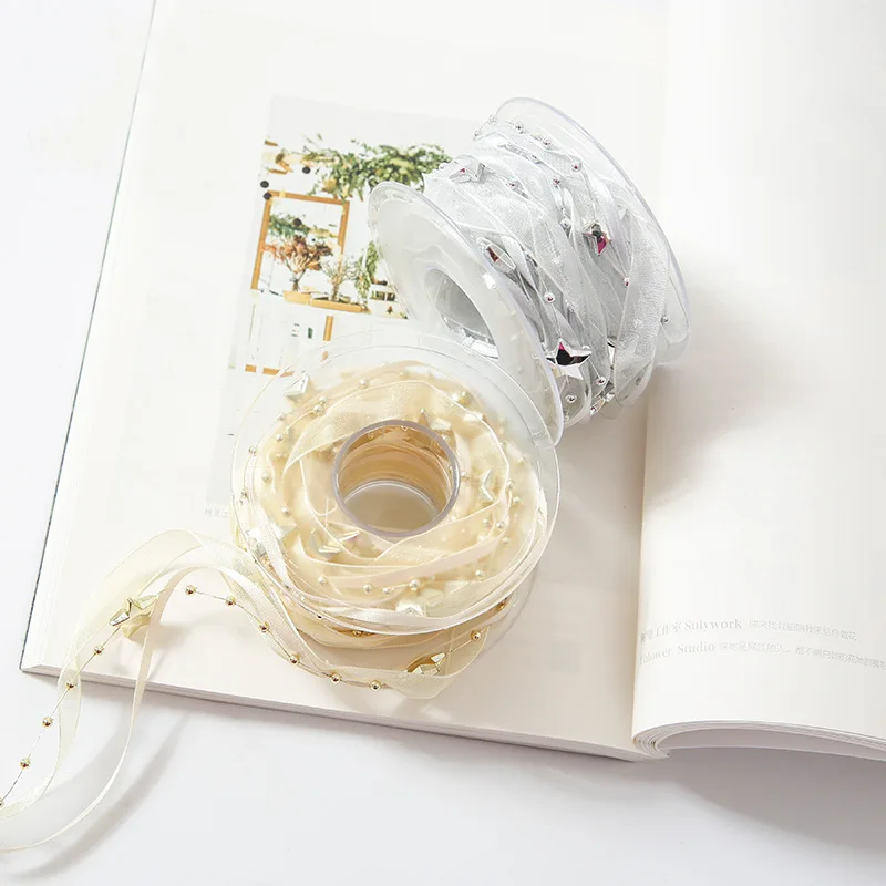 5 м/рулон пятиконечной звезды Пластик бисер соединения ленты цветы подарочные