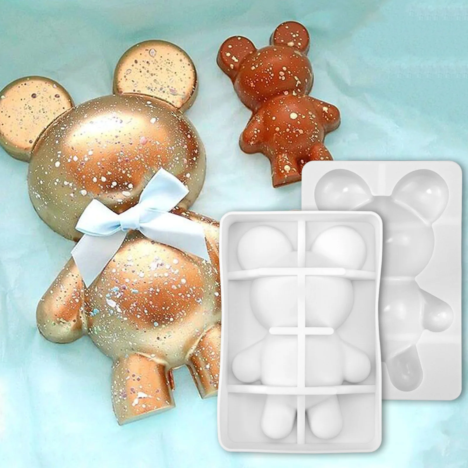 

Lovely Bear Bakery Silicone Molds Cake Form For Cupcake Muffin Baking Pudding Cake Soap Mold DIY Pastry Baking Accessories