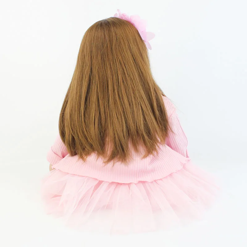 

60cm Soft Silicone Reborn Baby Doll Toy For Girl Long Hair Princess Toddler Babies Lifelike Alive Bebe Bonecas Kid Birthday Gift