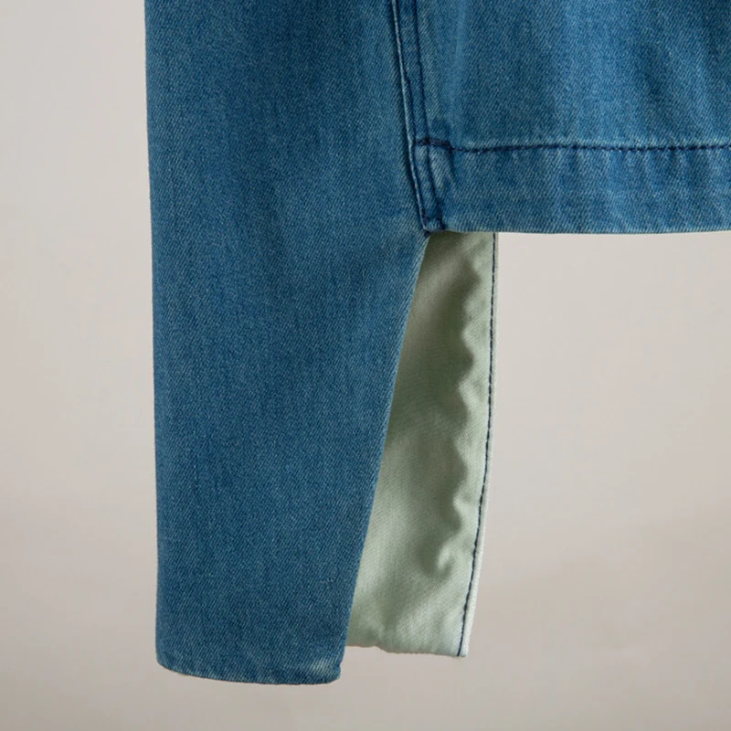 

Asymmetric Hem Skirt For Women Bowknot Lace Up Patchwork Zippers High Street Denim Mini Skirts Female 2020 Summer Clothing K820