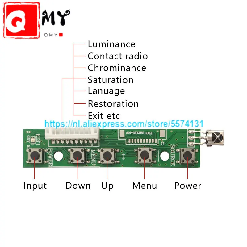 ЖК ttl LVDS плата контроллера HDMI VGA 2AV 50PIN для AT070TN90 92 94 Поддержка автоматически VS-TY2662-V1