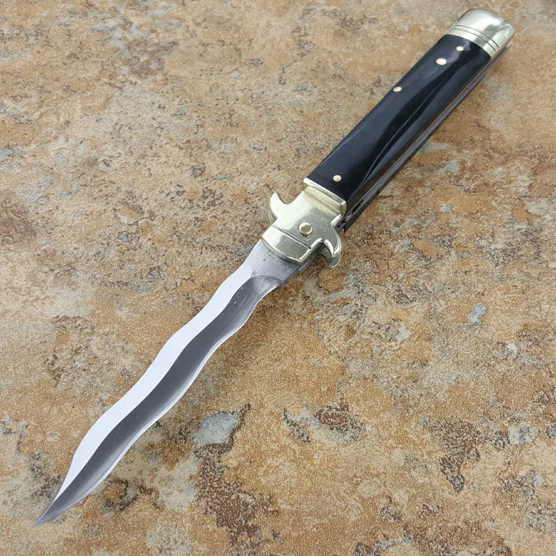 

Plus оригинальный Ltalian Классический Руль леверсит D2 лезвие высокая твердость Открытый Охота и лагерь Карманный EDC инструменты подарок