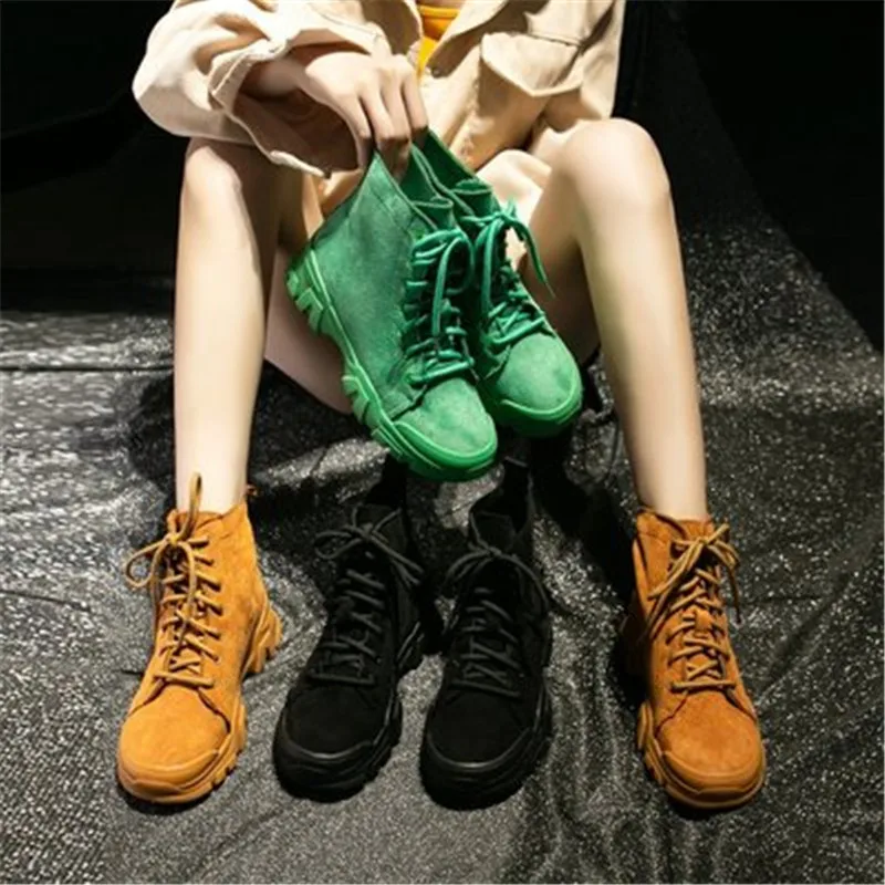 Женская Повседневная обувь Весенние ботильоны Кроссовки с высоким берцем модная