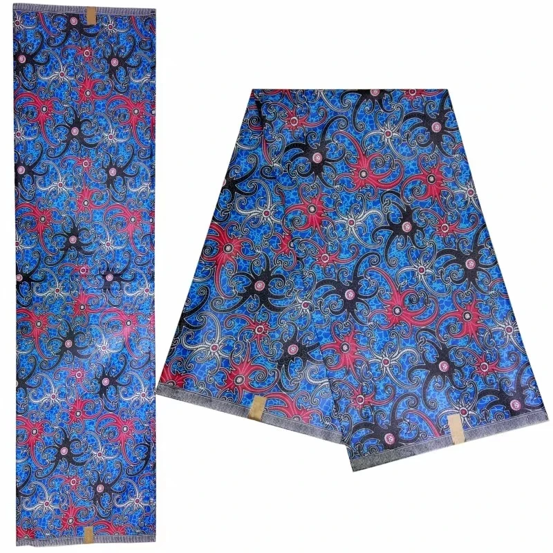 Африканская ткань мода гарантированный явайский воск 100% хлопок 6 ярдов для