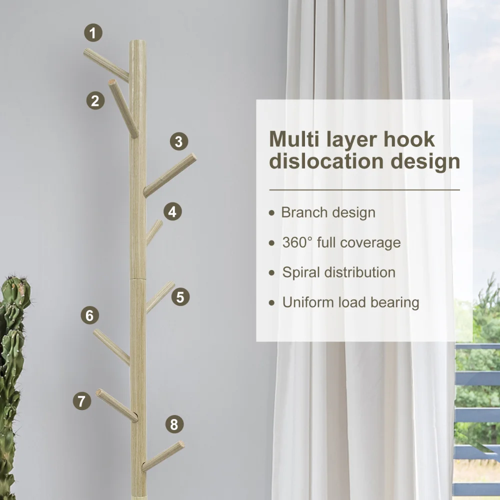 

Multi-functional Garment Rack Practical Clothes Hanger Wooden Clothes Stand