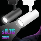 Светодиодный Трековый светильник COB 30 Вт Трек лампы Алюминий потолок железнодорожные пути 220V трек светильник ing Замена прожекторов, альтернатива галогенным лампам для Костюмы магазин
