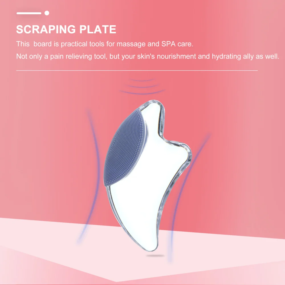 

2Pcs Clear Face Scraping Tools Silicone Scrappers Face Boards with Light