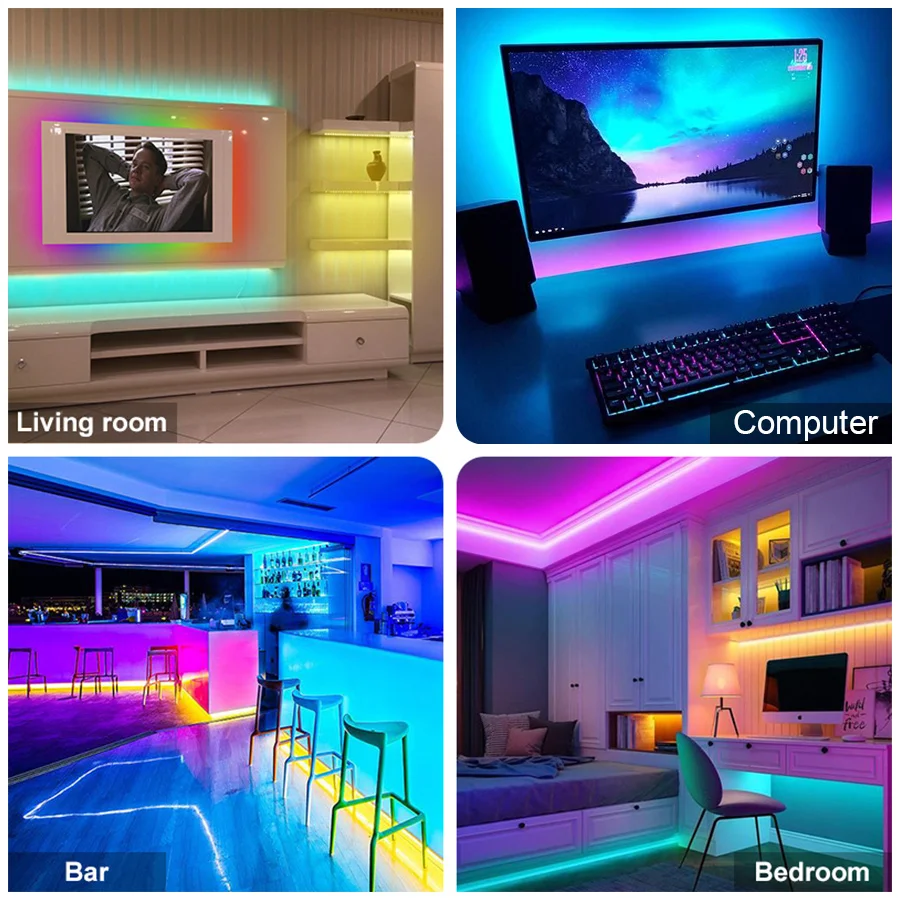 5V Bluetooth USB светодиодные ленты света 1 м 5 Luces Led 5050 bluetooth контролер RGB настольная